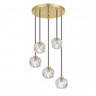 Telbix-Zaha PE05-Chrome / Antique Gold Pendant Light